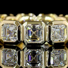 4ctw Asscher Bezel Diamond Eternity Band