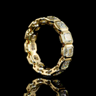 4ctw Asscher Bezel Diamond Eternity Band