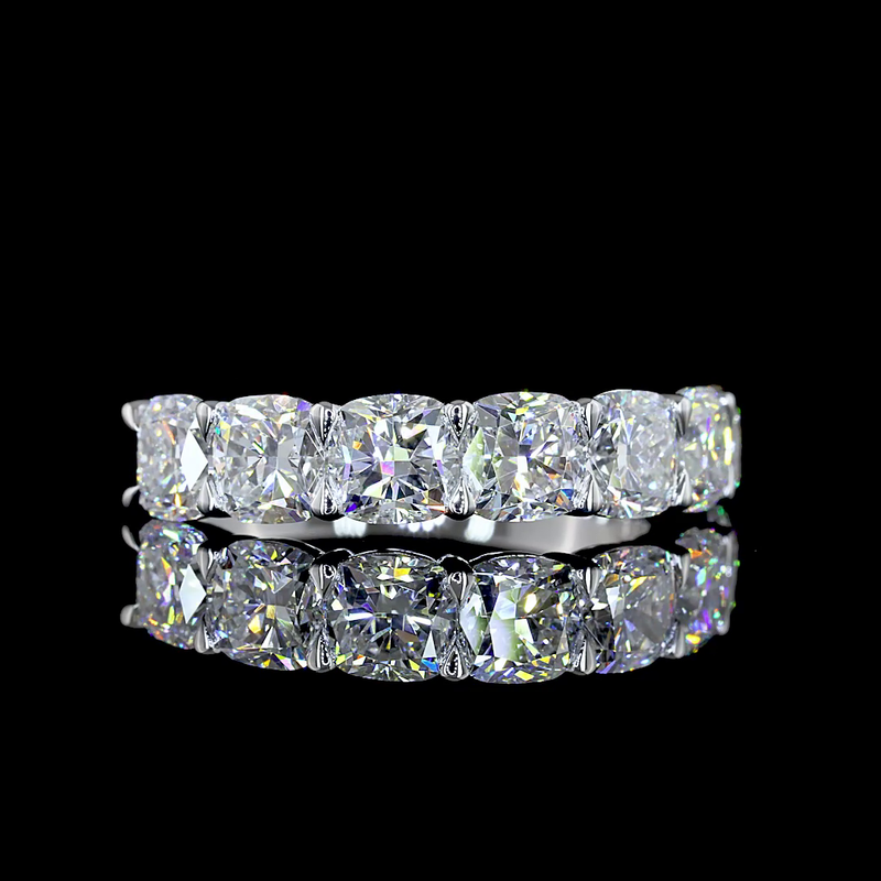 6ctw Prong Cushion Seven Stone Band