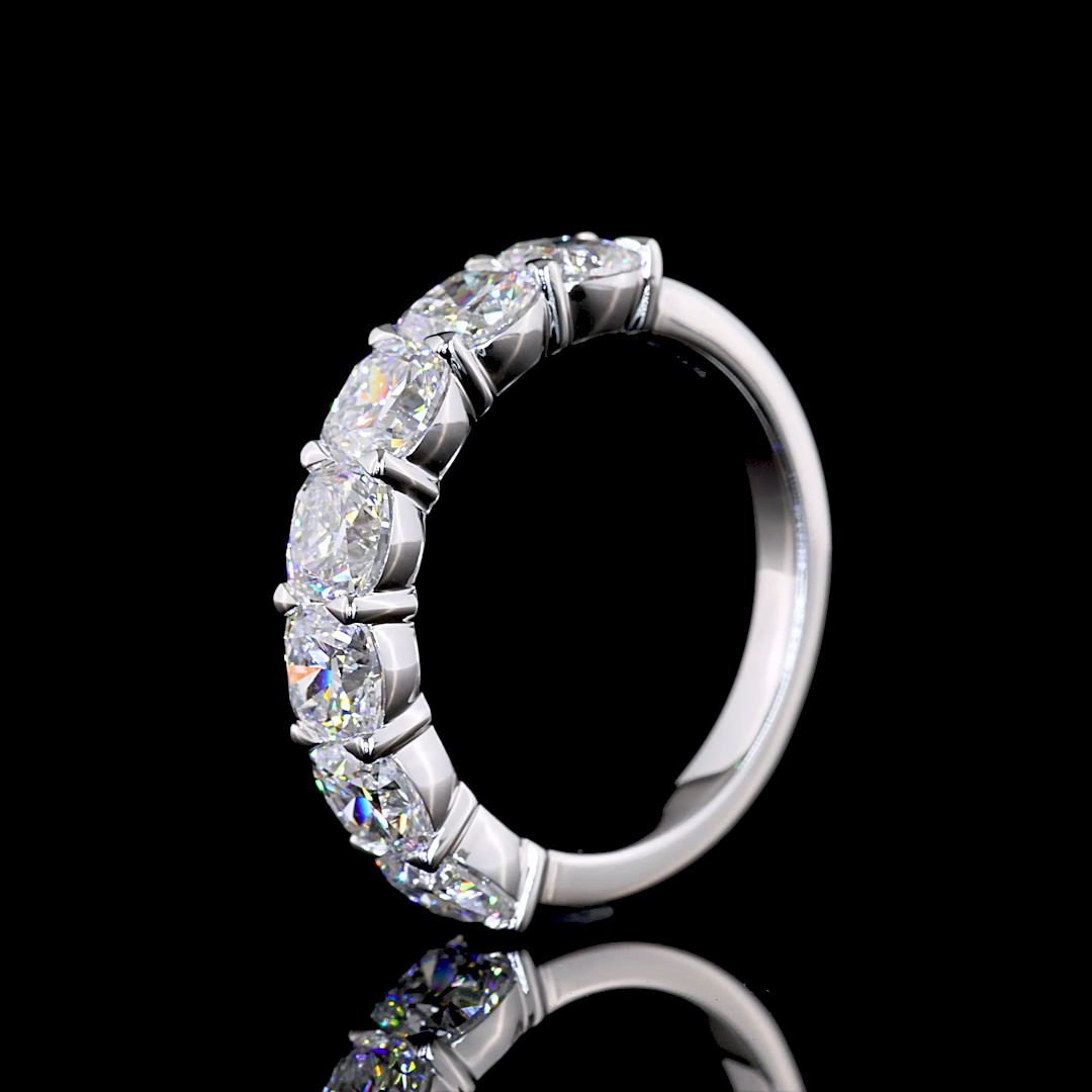 6ctw Prong Cushion Seven Stone Band