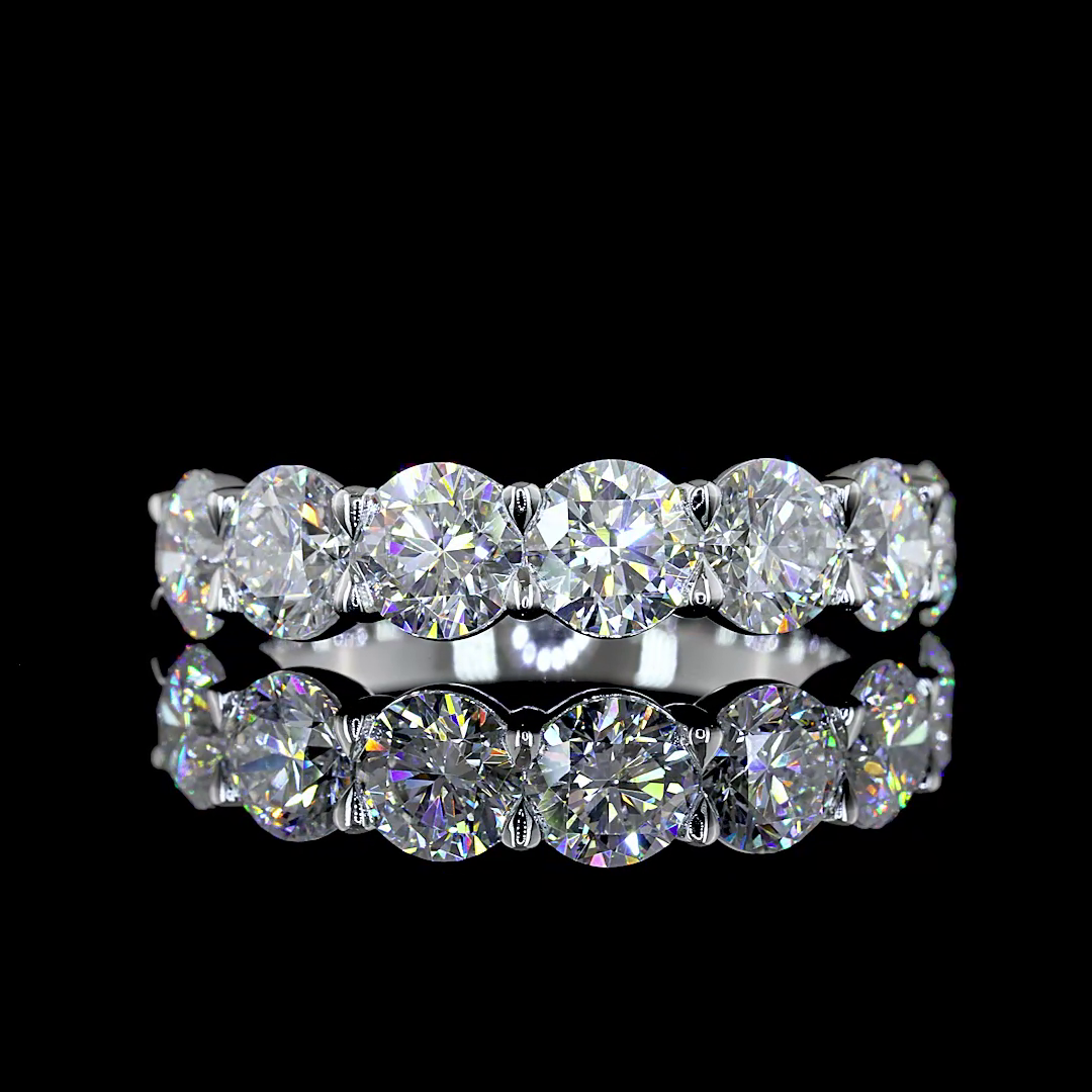 6ctw Prong Round Seven Stone Band