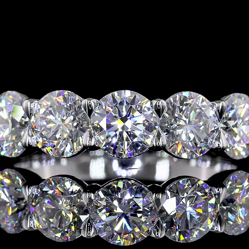 6ctw Prong Round Seven Stone Band