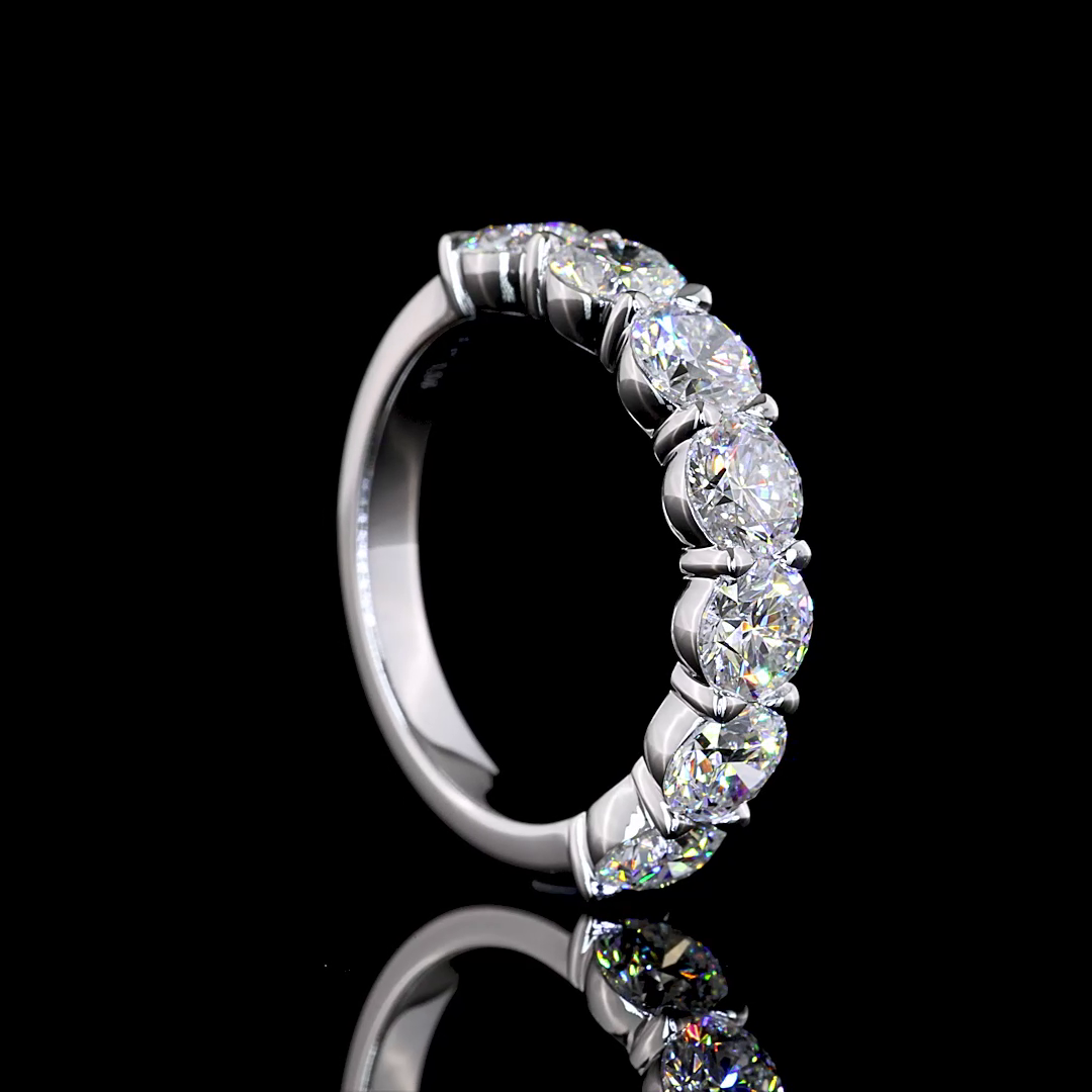 6ctw Prong Round Seven Stone Band