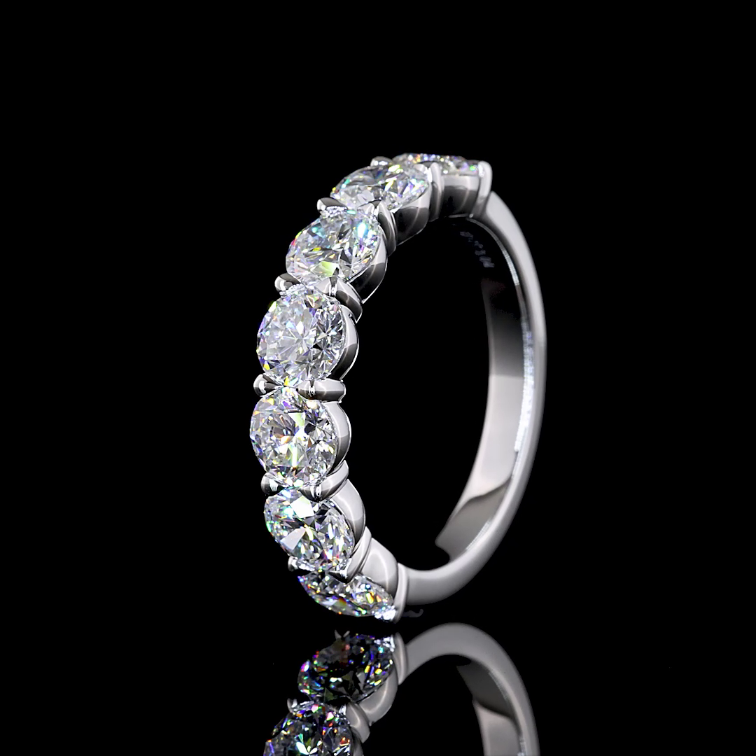 6ctw Prong Round Seven Stone Band
