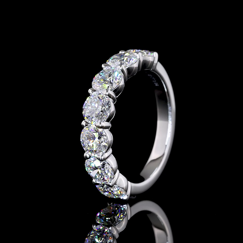 6ctw Prong Round Seven Stone Band