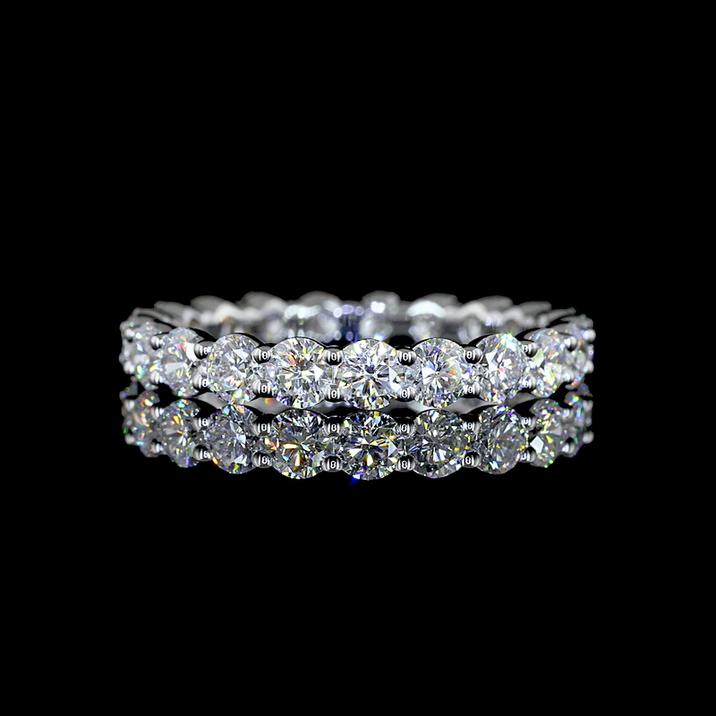 4ctw Oval Prong Diamond 3/4 Eternity Band