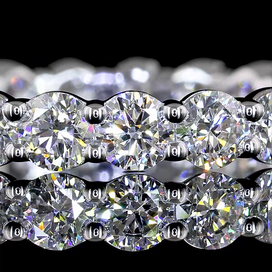 4ctw Oval Prong Diamond 3/4 Eternity Band