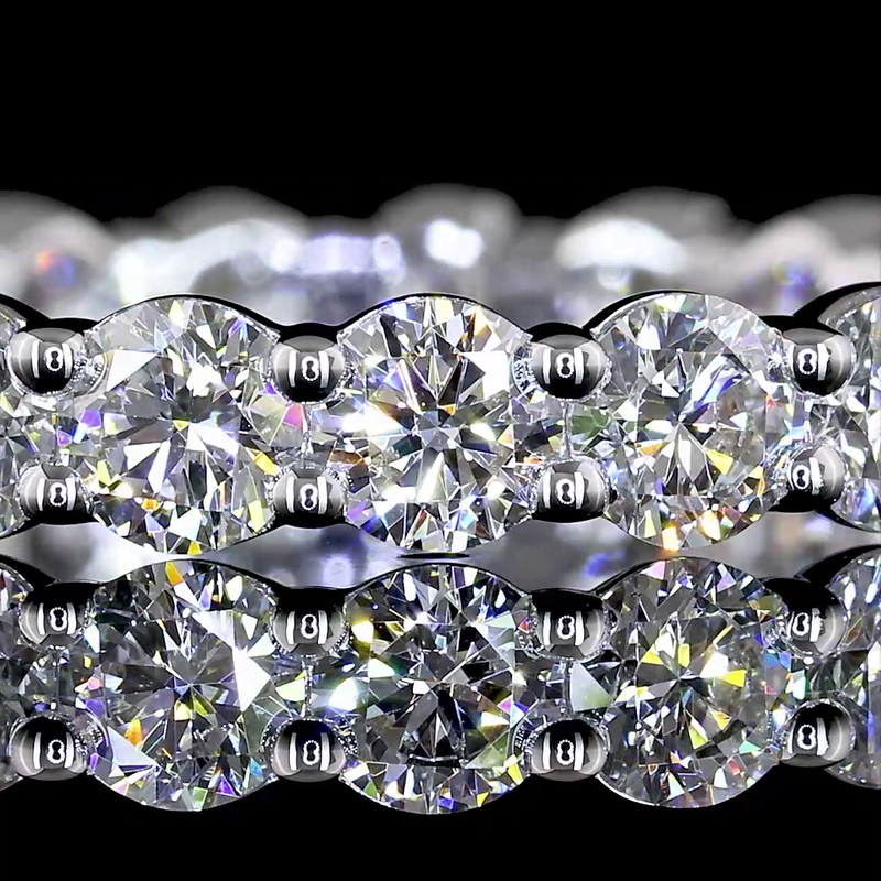4ctw Oval Prong Diamond 3/4 Eternity Band