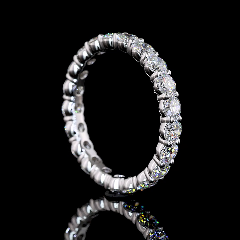 4ctw Oval Prong Diamond 3/4 Eternity Band