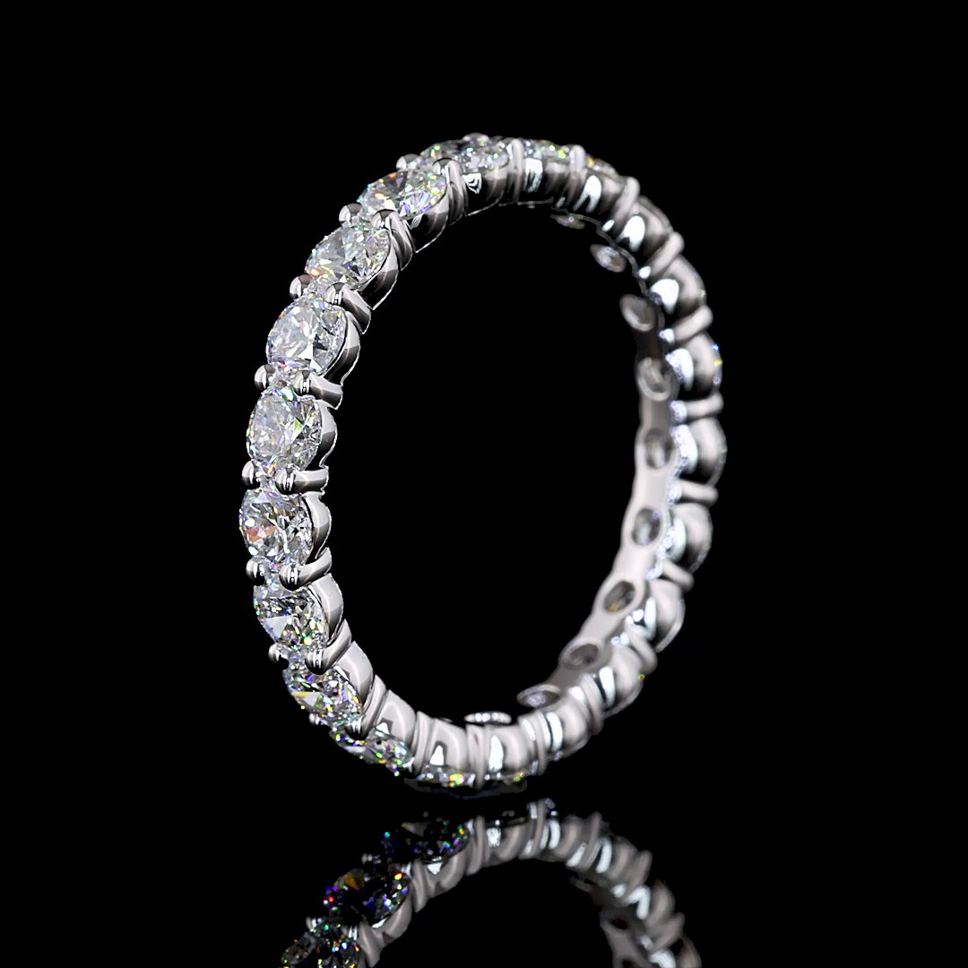 4ctw Oval Prong Diamond 3/4 Eternity Band