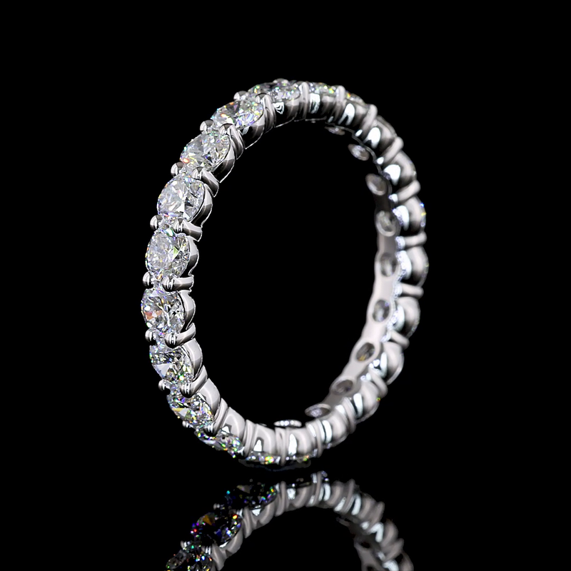 4ctw Oval Prong Diamond 3/4 Eternity Band