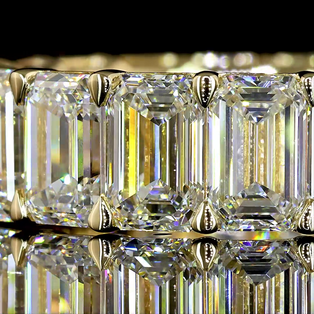 9ctw Emerald Prong Diamond Eternity Band