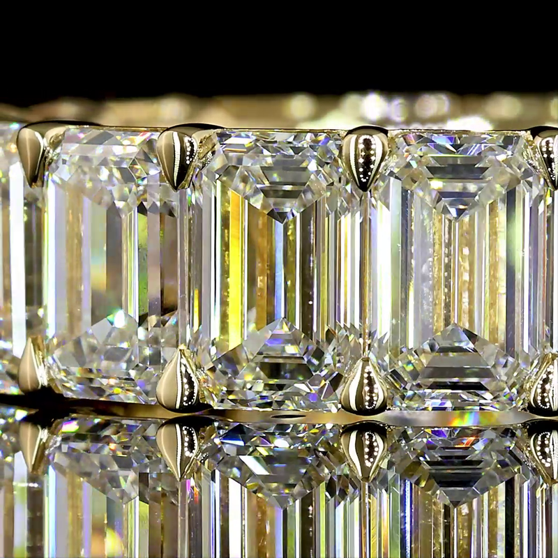 9ctw Emerald Prong Diamond Eternity Band