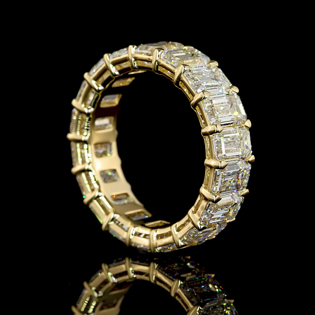 9ctw Emerald Prong Diamond Eternity Band