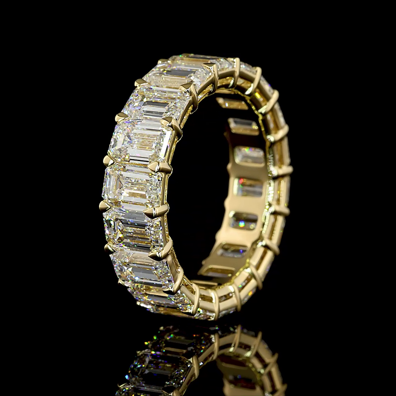 9ctw Emerald Prong Diamond Eternity Band