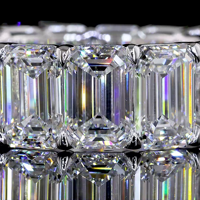 14ctw Emerald Prong Diamond Eternity Band