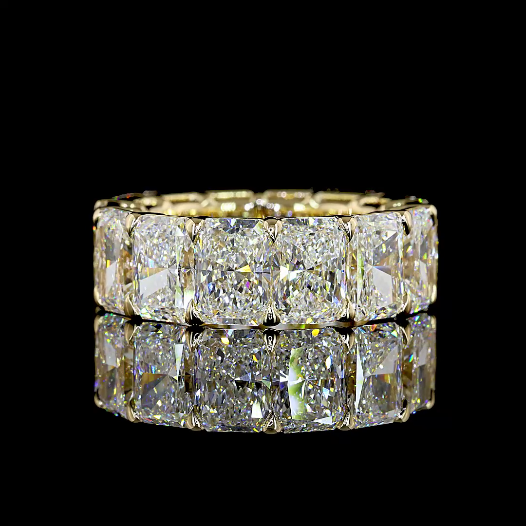 14ctw Radiant Prong Diamond Eternity Band