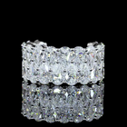 8ctw Pear Prong Diamond 3/4 Eternity Band