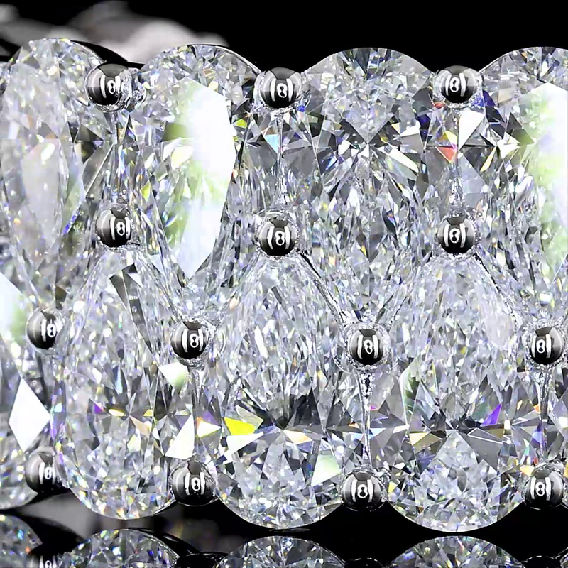 8ctw Pear Prong Diamond 3/4 Eternity Band