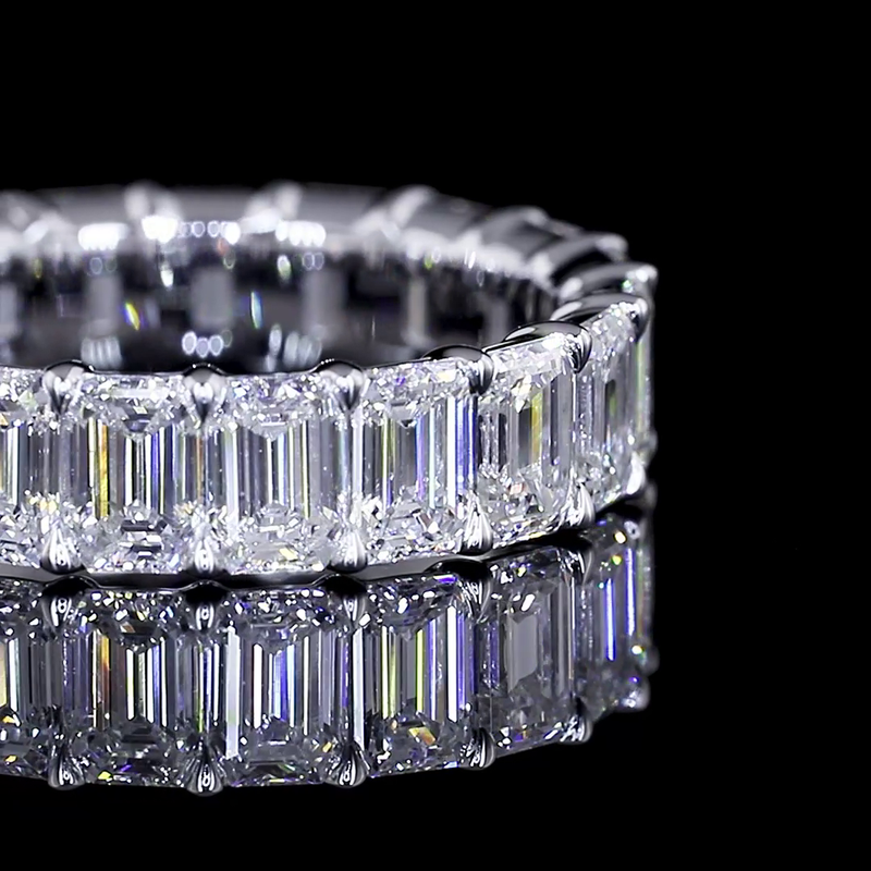 6ctw Emerald Prong Diamond Eternity Band
