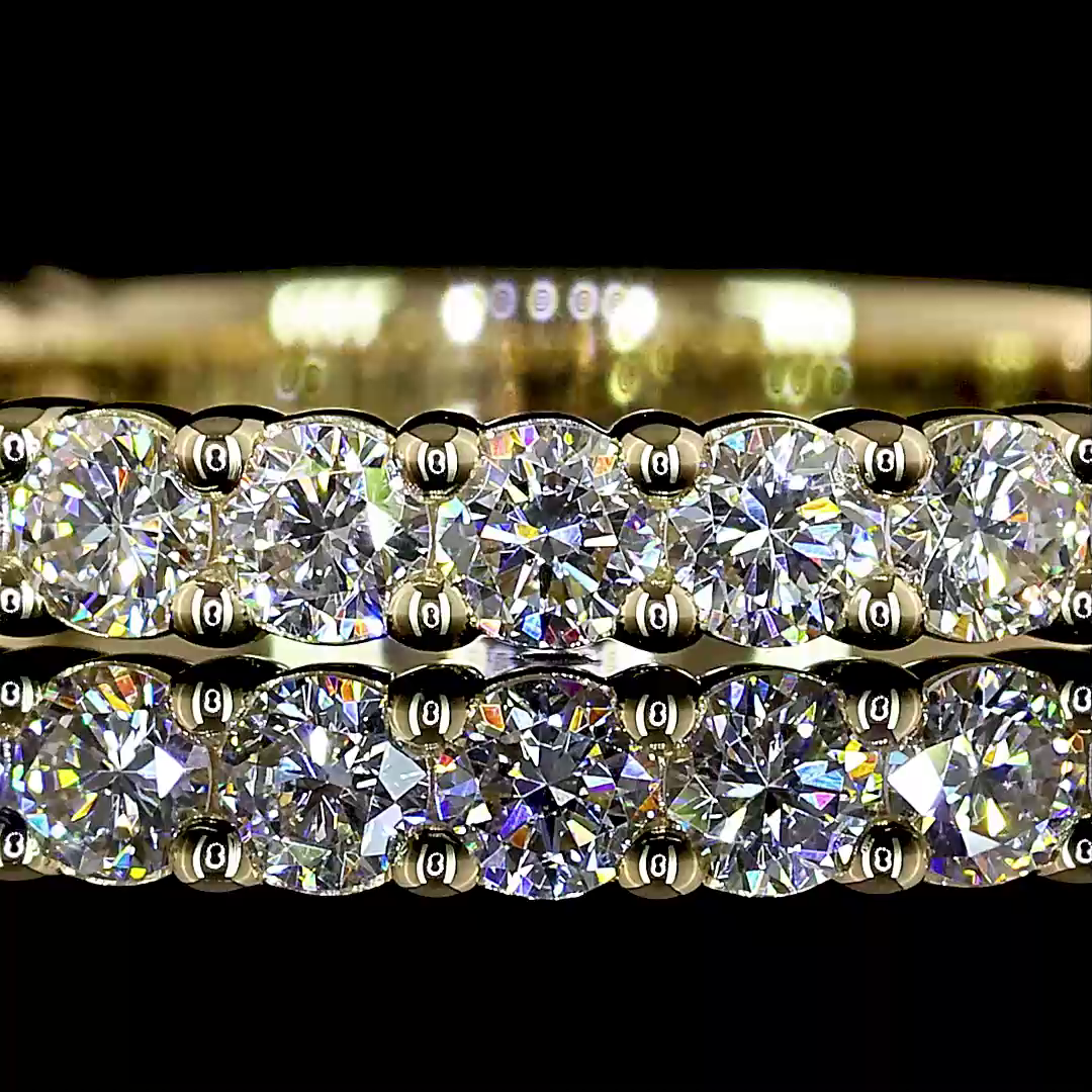 3/4ctw Prong Round 3/4 Eternity Band