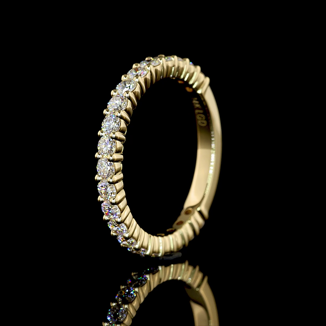 3/4ctw Prong Round 3/4 Eternity Band