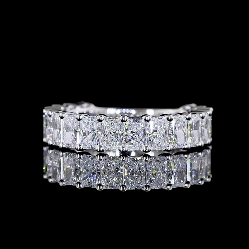 2-1/2ctw Radiant Prong Diamond 3/4 Eternity Band