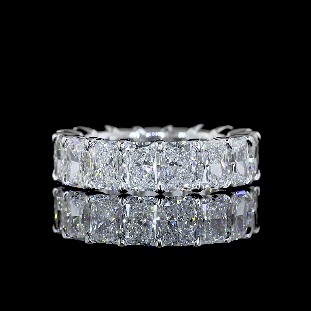6ctw Radiant Prong Diamond Eternity Band