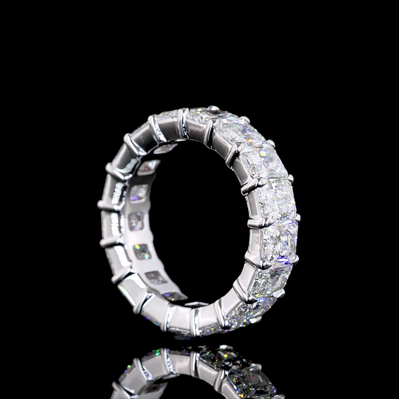 6ctw Radiant Prong Diamond Eternity Band