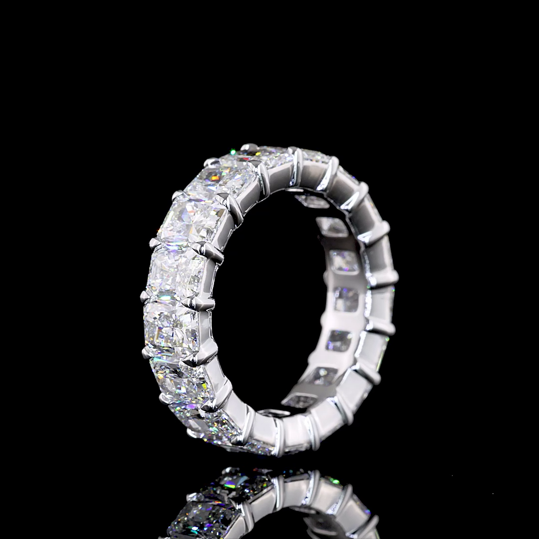 6ctw Radiant Prong Diamond Eternity Band