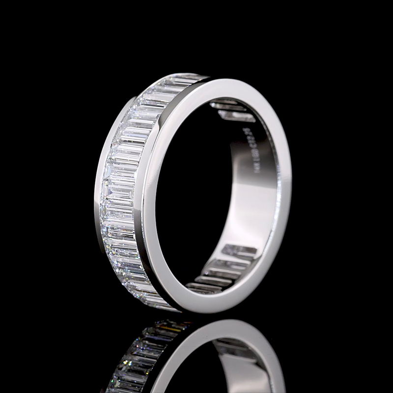 2-1/4ctw Baguette Channel Diamond 3/4 Eternity Band