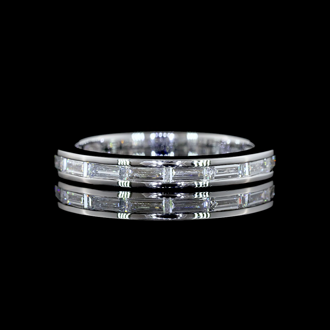 3/4ctw Channel East West Baguette 3/4 Eternity Band