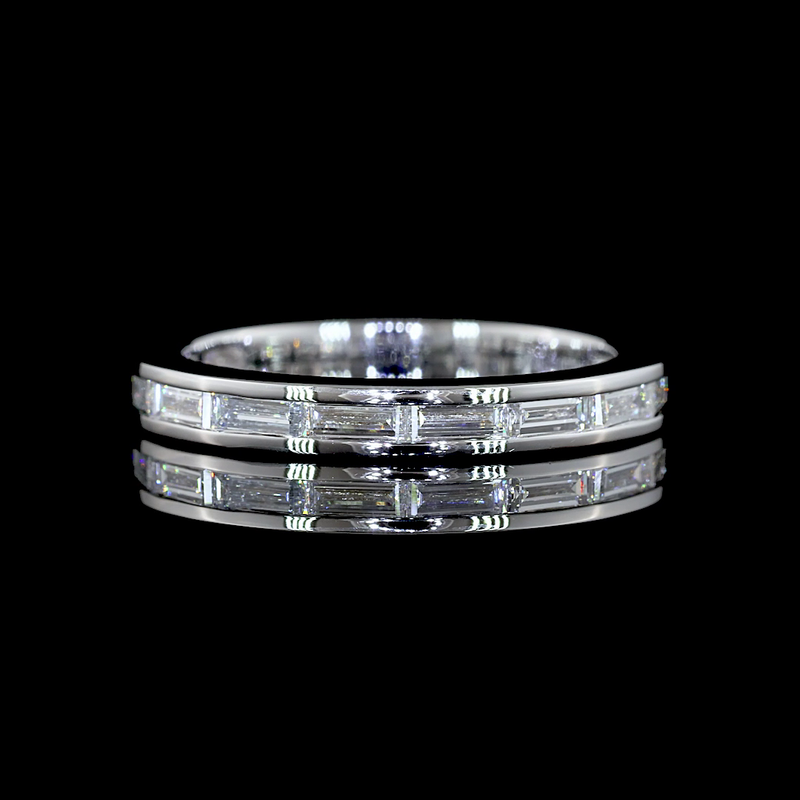 3/4ctw Channel East West Baguette 3/4 Eternity Band
