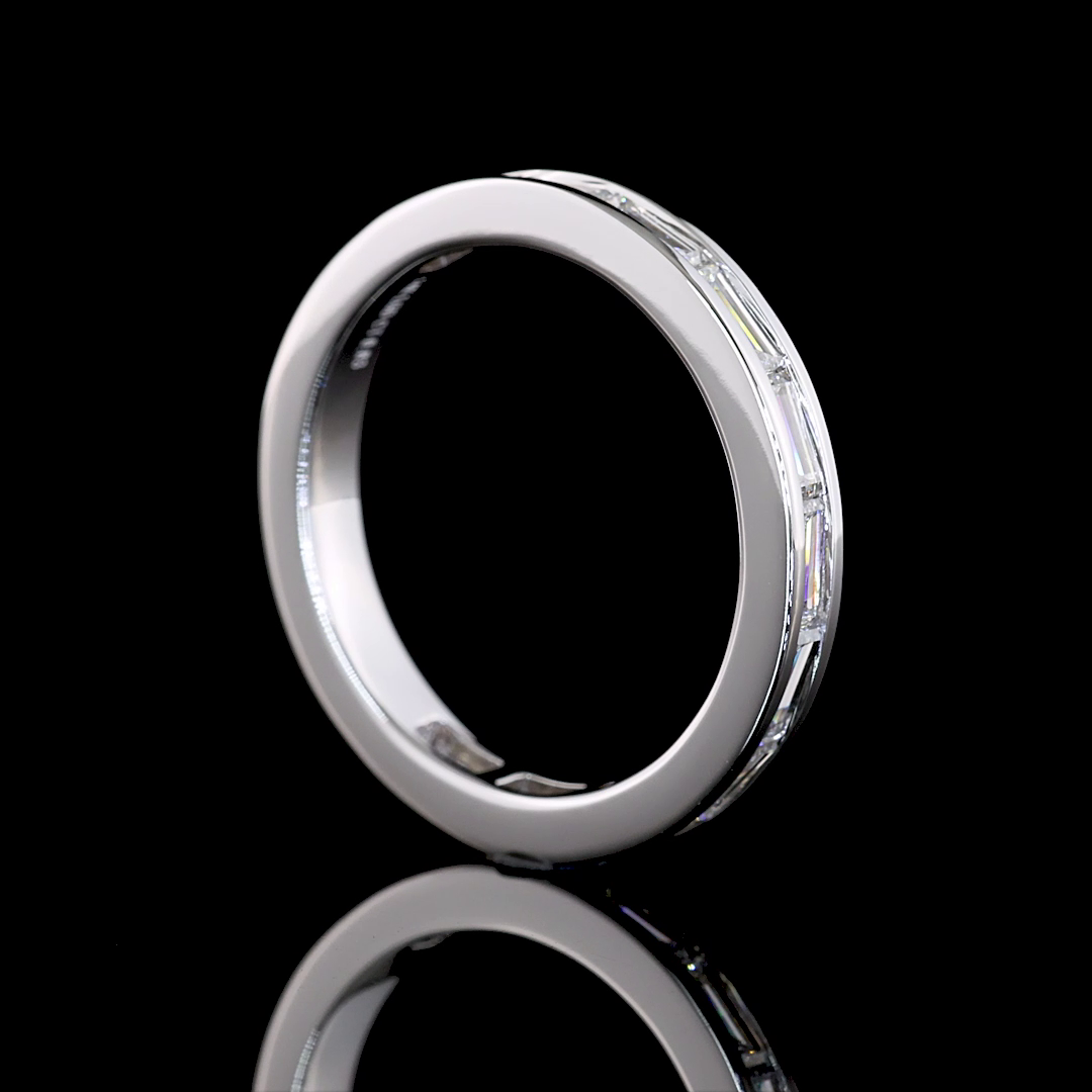 3/4ctw Channel East West Baguette 3/4 Eternity Band