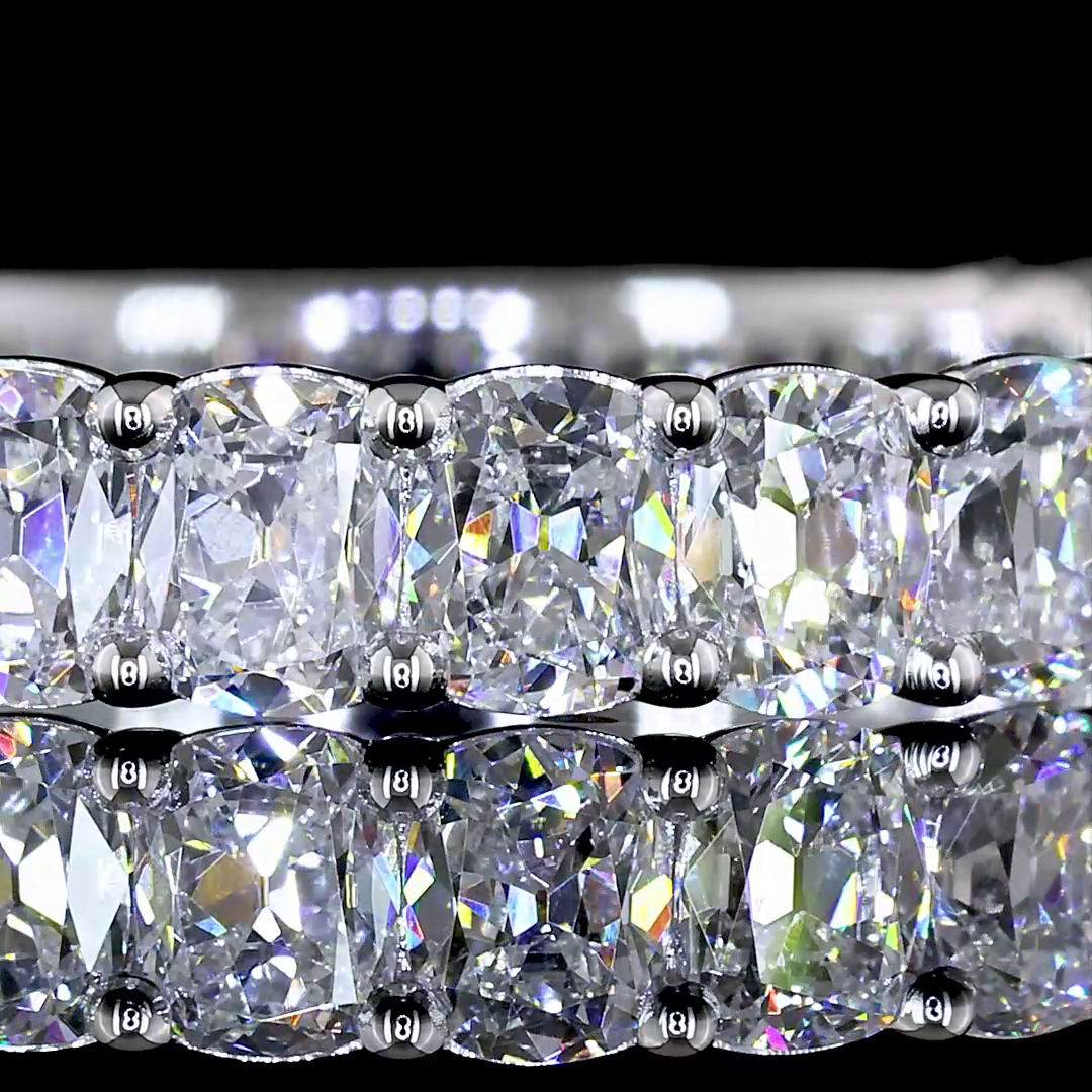 2ctw Prong Cushion 3/4 Eternity Band