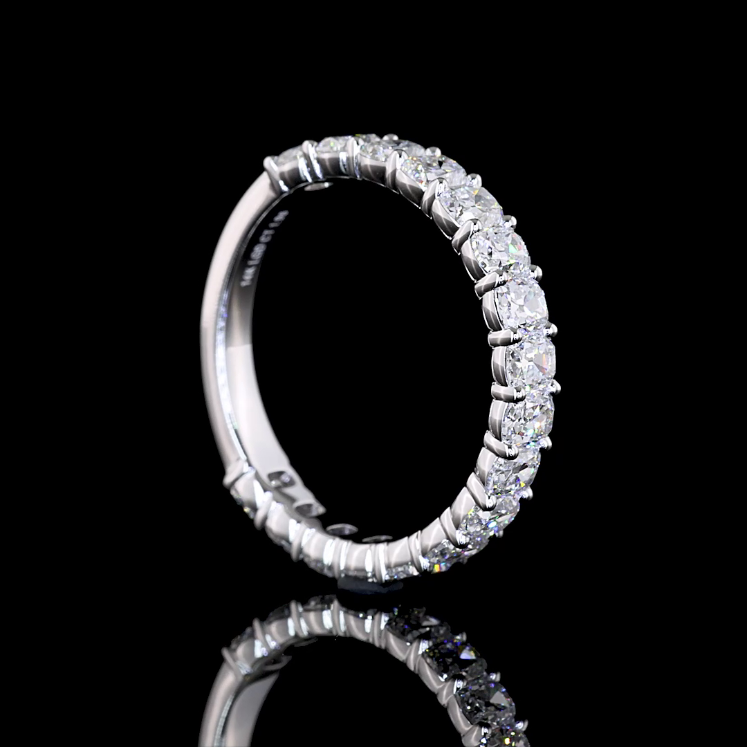 2ctw Prong Cushion 3/4 Eternity Band