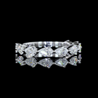 1ctw Prong East West Pear 3/4 Eternity Band