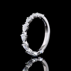 1ctw Prong East West Pear 3/4 Eternity Band