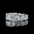 8ctw Emerald & Oval Prong Diamond Eternity Band