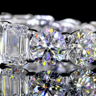 8ctw Emerald & Oval Prong Diamond Eternity Band