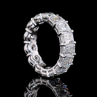 8ctw Emerald & Oval Prong Diamond Eternity Band