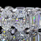 10ctw Emerald & Oval Prong Diamond Eternity Band