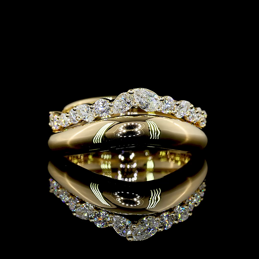 3/8ctw Prong Inclined Pear Special Band