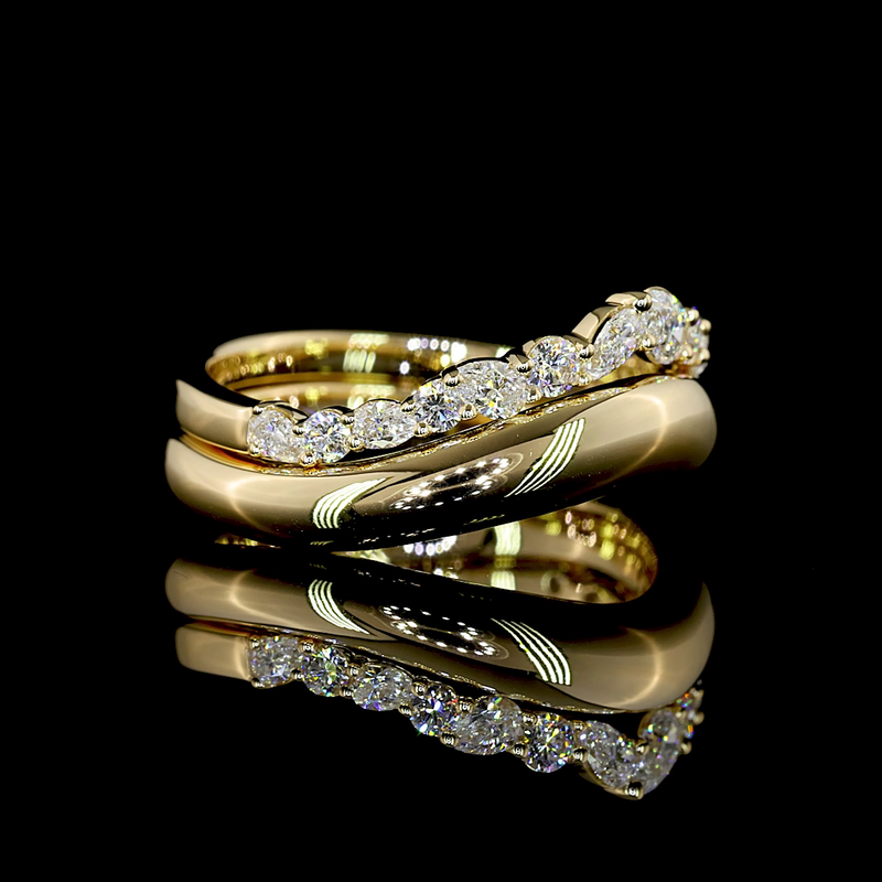 3/8ctw Prong Inclined Pear Special Band