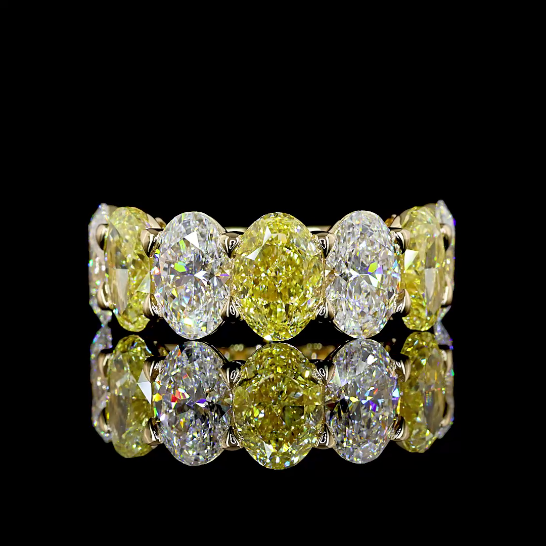 Oval Fancy Yellow Lab Grown Diamond (15ctw)
