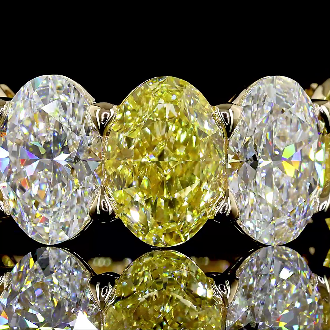 Oval Fancy Yellow Lab Grown Diamond (15ctw)