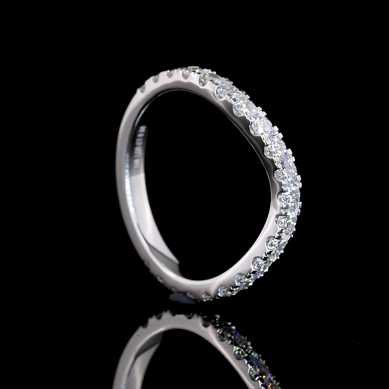 1/2ctw Prong Round 3/4 Eternity Band