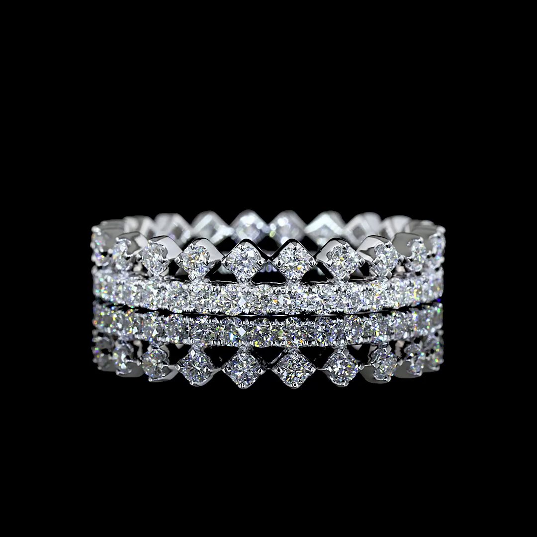 3/4ctw Prong Round Eternity Band
