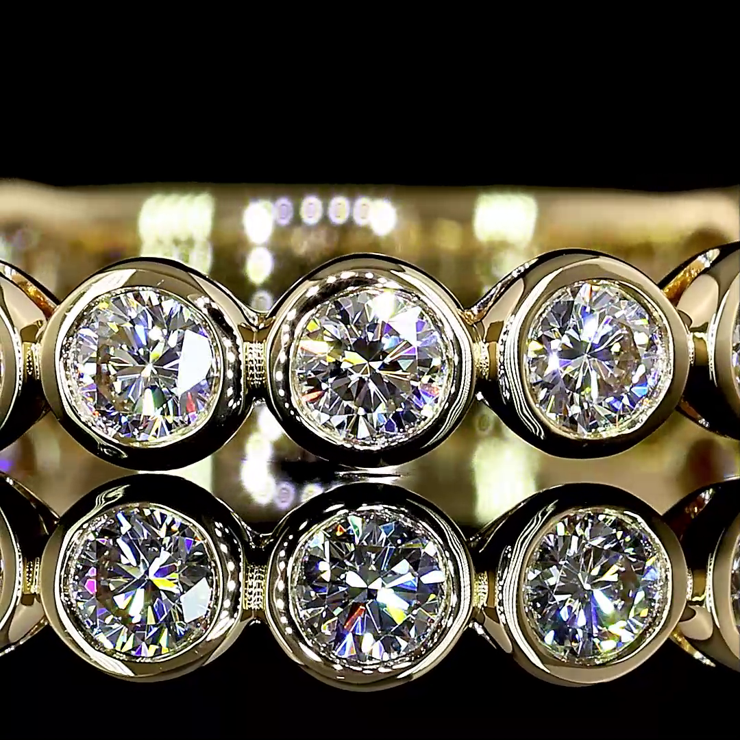 3/4ctw Bezel Round 3/4 Eternity Band