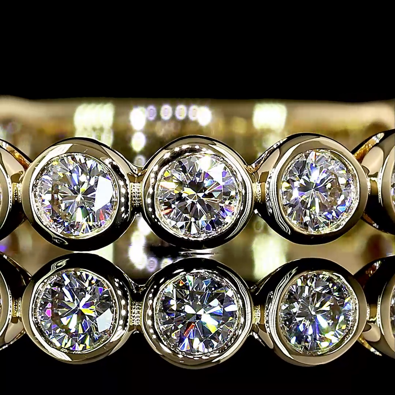 3/4ctw Bezel Round 3/4 Eternity Band